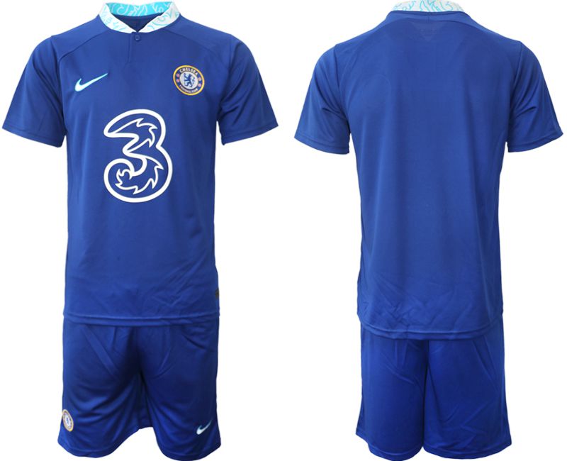 Men 2022-2023 Club Chelsea FC home blue blank Soccer Jersey->customized soccer jersey->Custom Jersey